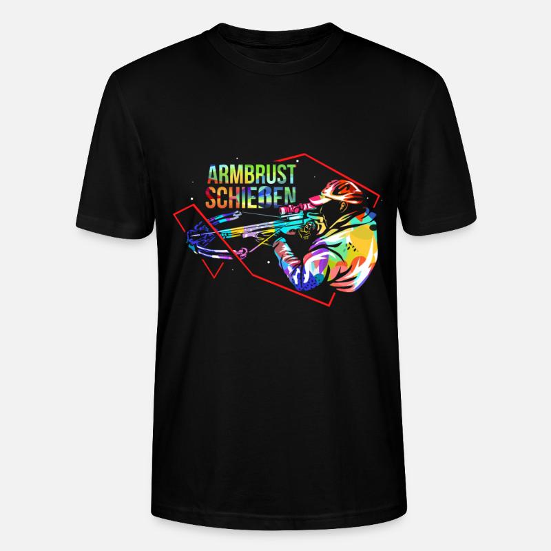Armbrust Schiessen Geschenk - Stanley/Stella Unisex Bio-T-Shirt CRAFTER - Schwarz
