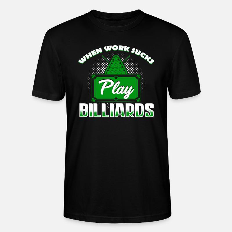 Billard de billard - T-shirt bio CRAFTER Stanley Stella Unisexe - noir