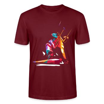 Kitesurfen - Stanley/Stella Unisex Bio-T-Shirt CRAFTER - Burgunderrot - Vorne - Alina (178cm) & Michal (187cm)