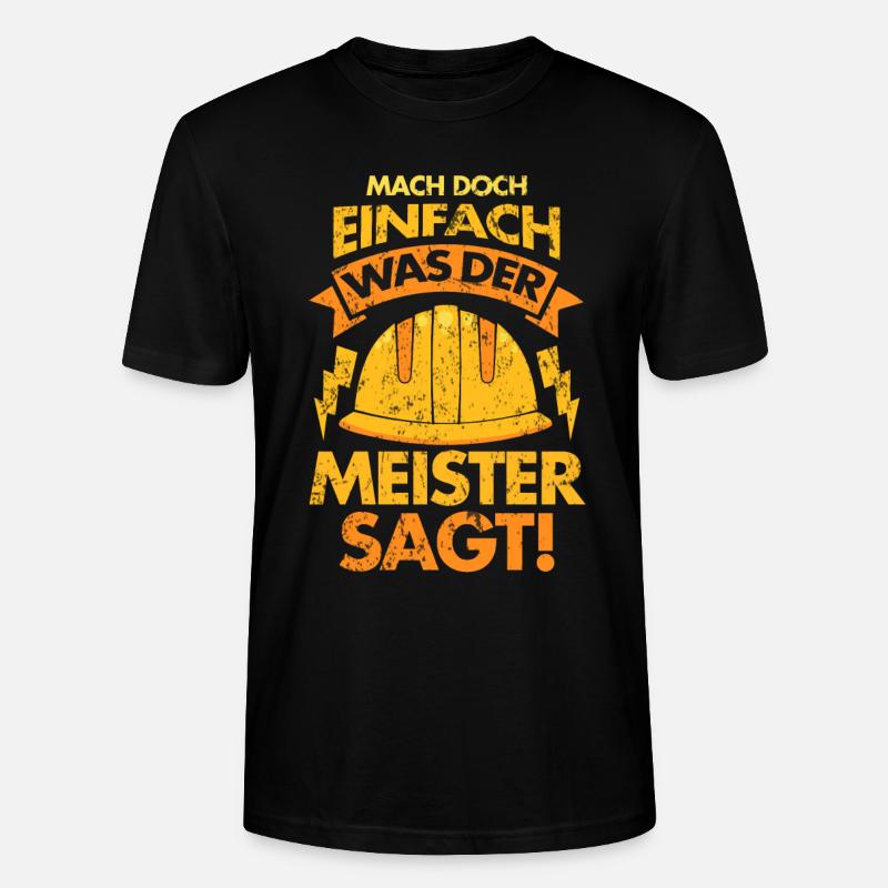 Electrician Master Construction Worker - Stanley/Stella CRAFTER Unisex Organic T-Shirt - black