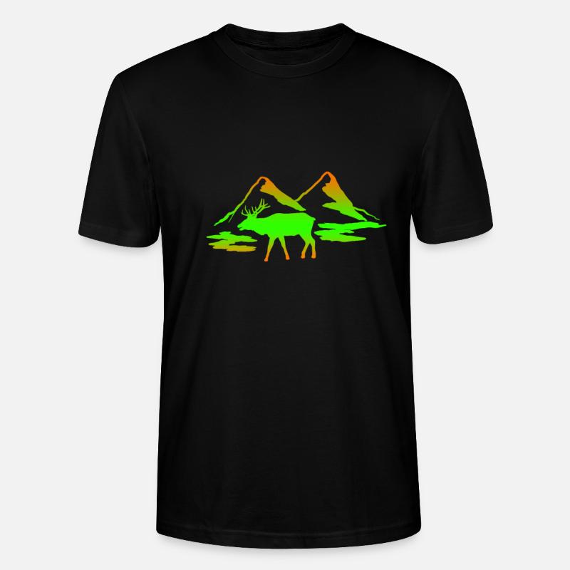 Elch Tier Geschenk - Stanley/Stella Unisex Bio-T-Shirt CRAFTER - Schwarz