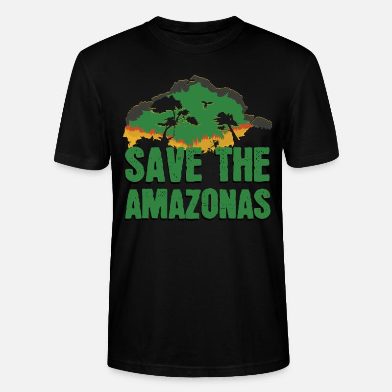 Rettet Den Amazonas - Stanley/Stella Unisex Bio-T-Shirt CRAFTER - Schwarz