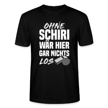 Schiri - Stanley/Stella Unisex Bio-T-Shirt CRAFTER - Schwarz - Vorne - Alina (178cm) & Michal (187cm)