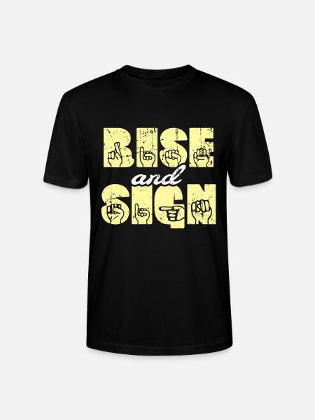 Sign Language ASL Sign Language - Stanley/Stella CRAFTER Unisex Organic T-Shirt - black