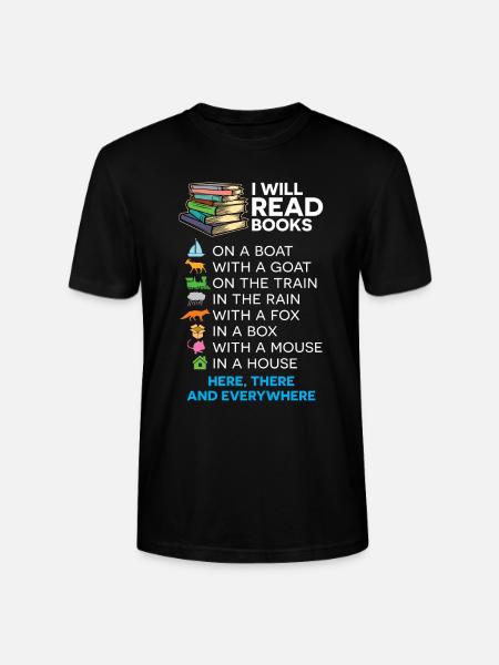 Reading books on a boat - Stanley/Stella CRAFTER Unisex Organic T-Shirt - black