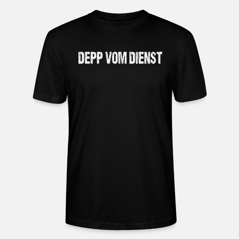 Depp vom Dienst - Stanley/Stella Unisex Bio-T-Shirt CRAFTER - Schwarz
