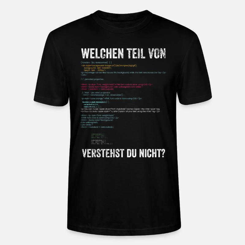 Programmierer - Stanley/Stella Unisex Bio-T-Shirt CRAFTER - Schwarz