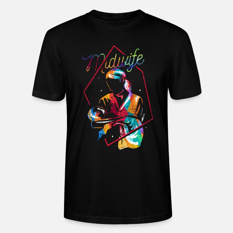 Hebamme Geschenk - Stanley/Stella Unisex Bio-T-Shirt CRAFTER - Schwarz