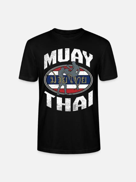 Drapeau thaïlandais de kickboxing - T-shirt bio CRAFTER Stanley Stella Unisexe - noir