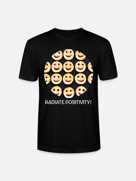 Radiating positivity - Stanley/Stella CRAFTER Unisex Organic T-Shirt - black