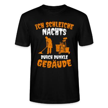 Gebäudereiniger Putzfrau lustiger Spruch Witz Fun - Stanley/Stella Unisex Bio-T-Shirt CRAFTER - Schwarz - Vorne - Alina (178cm) & Michal (187cm)