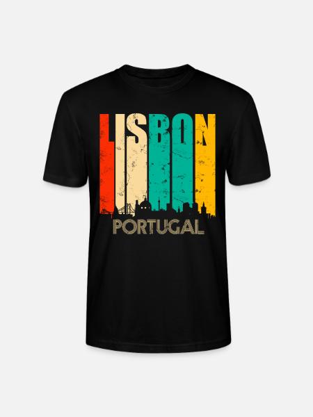 Lissabon Portugal - Stanley/Stella Unisex Bio-T-Shirt CRAFTER - Schwarz