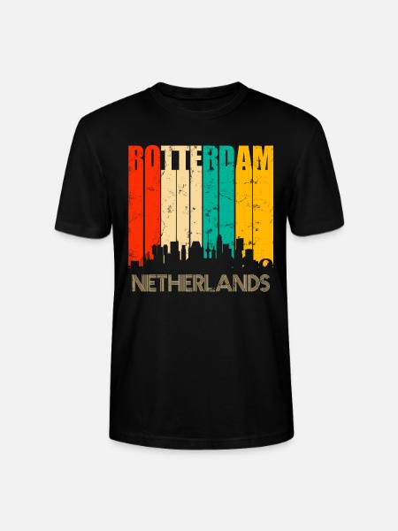 Rotterdam Netherlands Holland - Stanley/Stella CRAFTER Unisex Organic T-Shirt - black