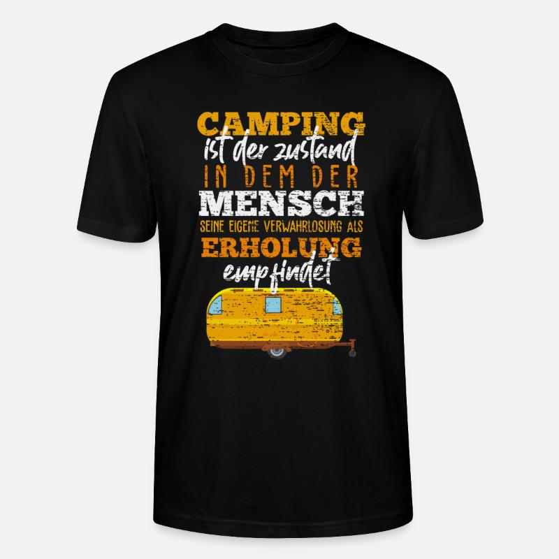 Camping - Stanley/Stella Unisex Bio-T-Shirt CRAFTER - Schwarz