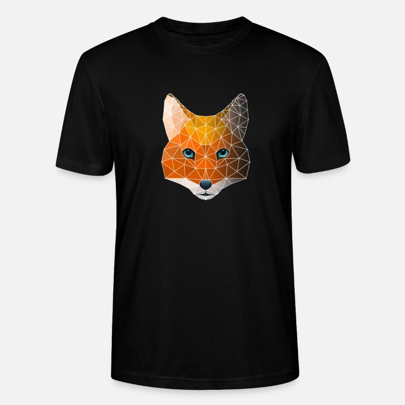 Polygon Geometrie Fuchs - Stanley/Stella Unisex Bio-T-Shirt CRAFTER - Schwarz
