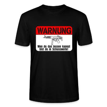 Airsoft Schussweite - Stanley/Stella Unisex Bio-T-Shirt CRAFTER - Schwarz - Vorne - Alina (178cm) & Michal (187cm)