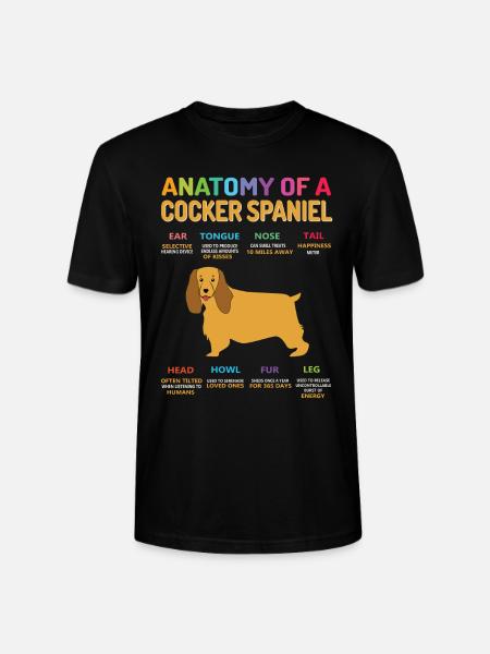 Anatomie d'un cocker - T-shirt bio CRAFTER Stanley Stella Unisexe - noir