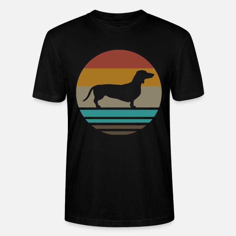 Teckel Rétro Cadeau - T-shirt bio CRAFTER Stanley Stella Unisexe - noir