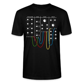 Modular Synthesizer - Stanley/Stella CRAFTER Unisex Organic T-Shirt - black - Front - Alina (178cm) & Michal (187cm)