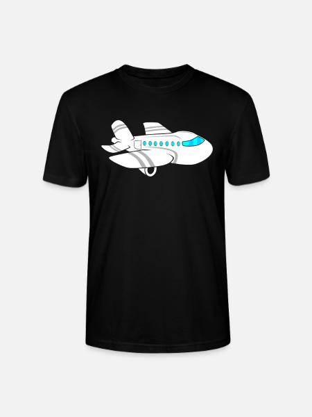 plane - Stanley/Stella CRAFTER Unisex Organic T-Shirt - black