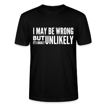 Ik kan het mis hebben - Stanley/Stella Uniseks bio-T-shirt CRAFTER - zwart - Voor - Alina (178cm) & Michal (187cm)
