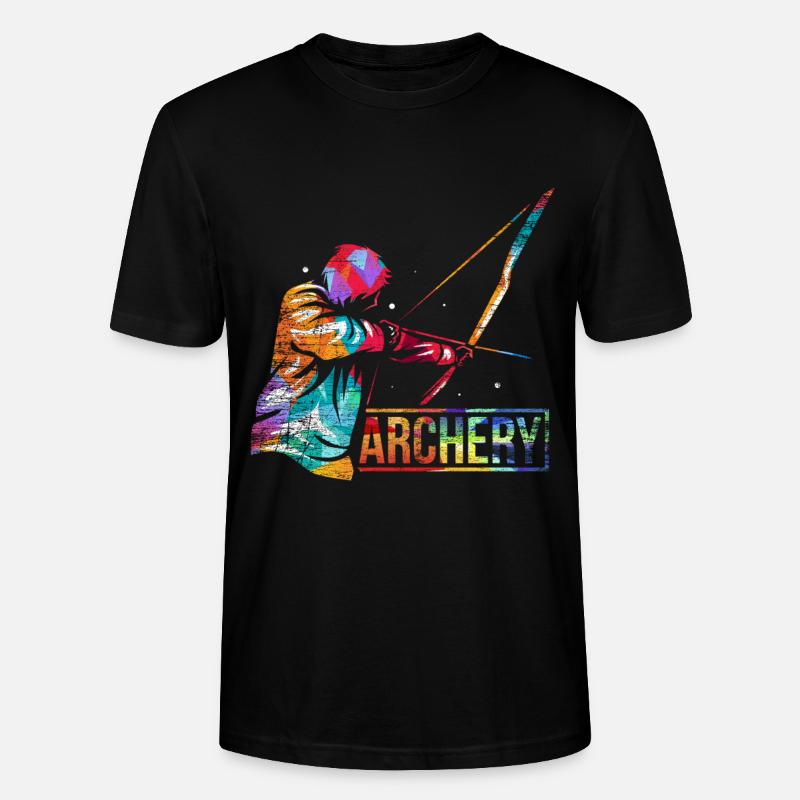 Bogenschießen Geschenk - Stanley/Stella Unisex Bio-T-Shirt CRAFTER - Schwarz