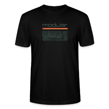 Vintage Modular Synthesizer - Analog DIY Synth - Stanley/Stella CRAFTER Unisex Organic T-Shirt - black - Front - Alina (178cm) & Michal (187cm)