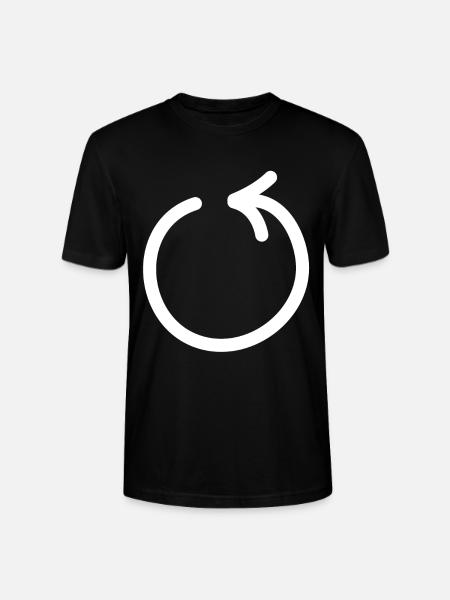 Circle arrow - Stanley/Stella CRAFTER Unisex Organic T-Shirt - black