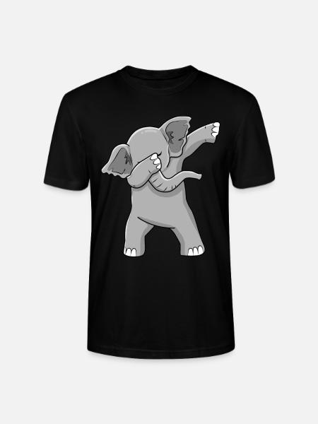Dabbing elephant Dancing elephant - Stanley/Stella CRAFTER Unisex Organic T-Shirt - black