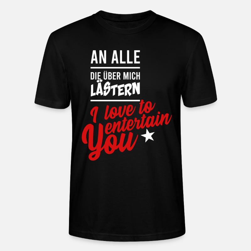 LÄSTERN, GESCHENK - Stanley/Stella Unisex Bio-T-Shirt CRAFTER - Schwarz