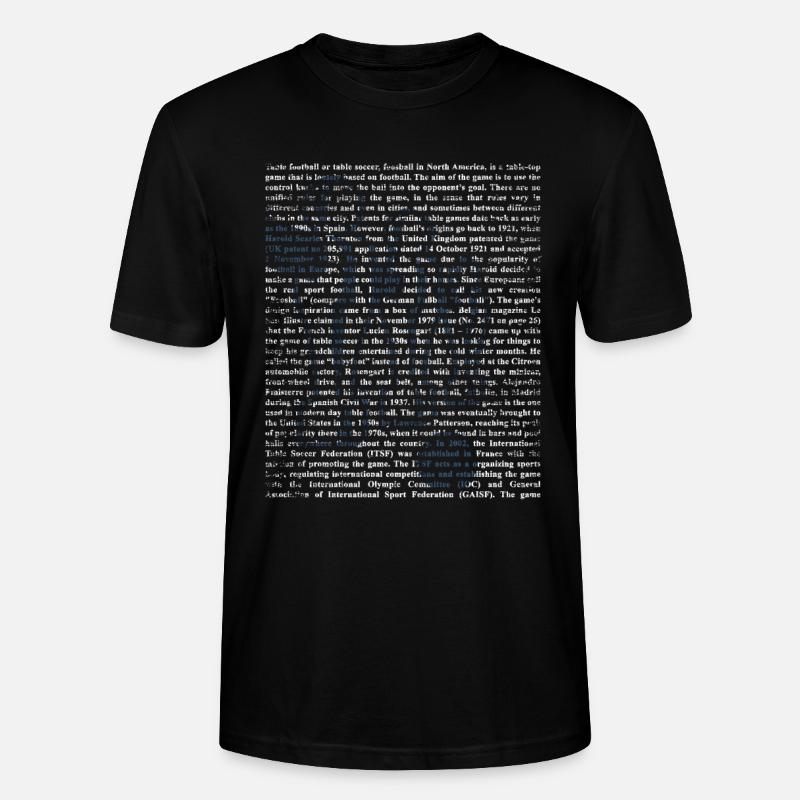 Tischfußball Geschenk - Stanley/Stella Unisex Bio-T-Shirt CRAFTER - Schwarz