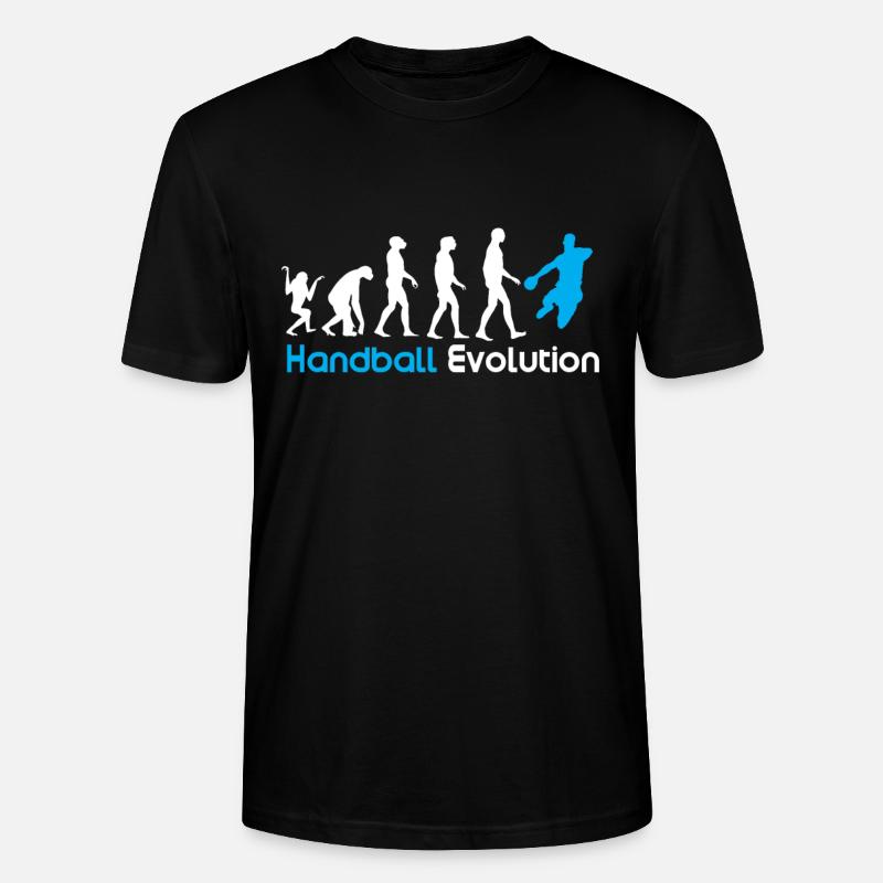 Evolution du handball - T-shirt bio CRAFTER Stanley Stella Unisexe - noir