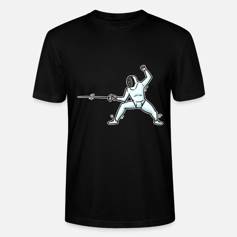 Fechten Geschenk - Stanley/Stella Unisex Bio-T-Shirt CRAFTER - Schwarz