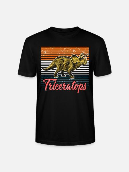 Triceratops Dino Dinosaurier - Stanley/Stella Unisex Bio-T-Shirt CRAFTER - Schwarz