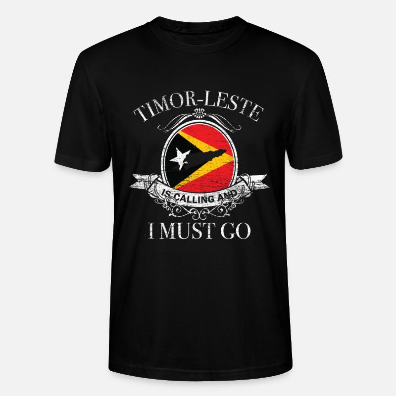 Timor Leste Geschenk - Stanley/Stella Unisex Bio-T-Shirt CRAFTER - Schwarz