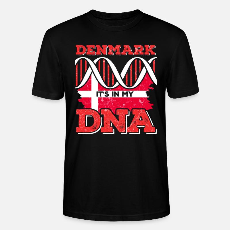 Denmark Danmark Denmark - Stanley/Stella CRAFTER Unisex Organic T-Shirt - black