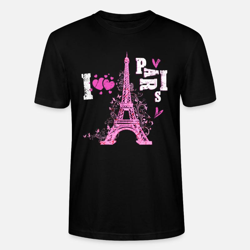 Paris Eiffel Tower - Stanley/Stella CRAFTER Unisex Organic T-Shirt - black