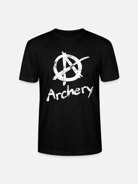 Archery Anarchy symbol - Stanley/Stella CRAFTER Unisex Organic T-Shirt - black