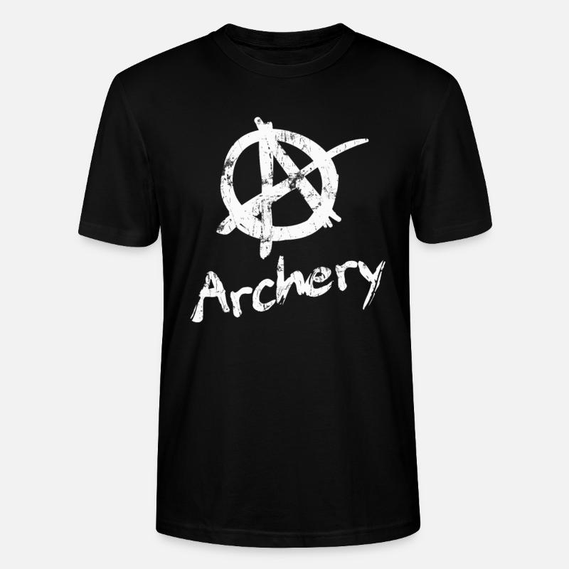 Archery Anarchy symbol - Stanley/Stella CRAFTER Unisex Organic T-Shirt - black