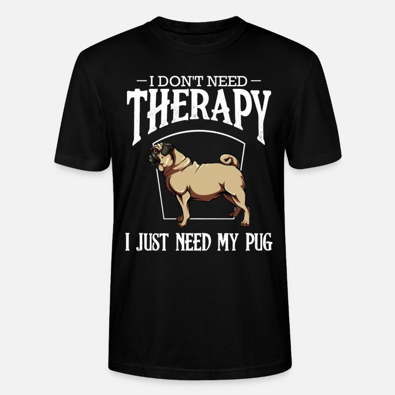 Mops - Stanley/Stella Unisex Bio-T-Shirt CRAFTER - Schwarz