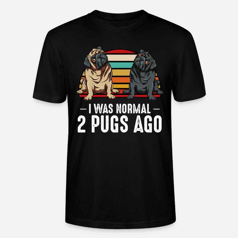 Mops - Stanley/Stella Unisex Bio-T-Shirt CRAFTER - Schwarz