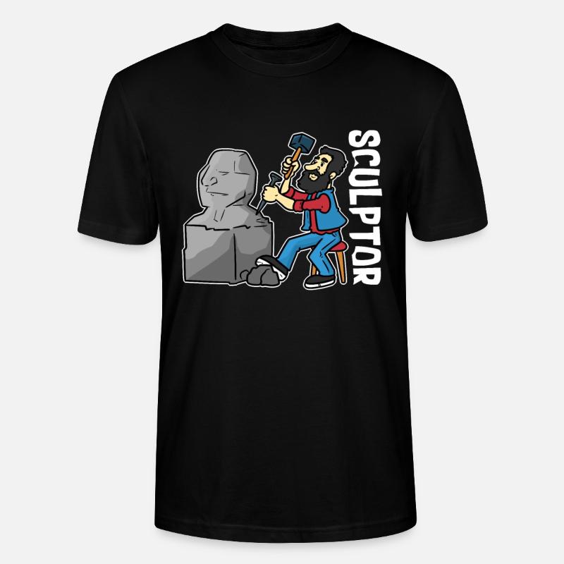 Skulptur Bildhauer - Stanley/Stella Unisex Bio-T-Shirt CRAFTER - Schwarz
