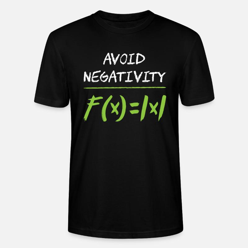 Avoid negativity math - Stanley/Stella Unisex Bio-T-Shirt CRAFTER - Schwarz