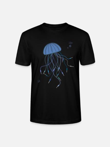 Synthétiseur modulaire de méduses - T-shirt bio CRAFTER Stanley Stella Unisexe - noir