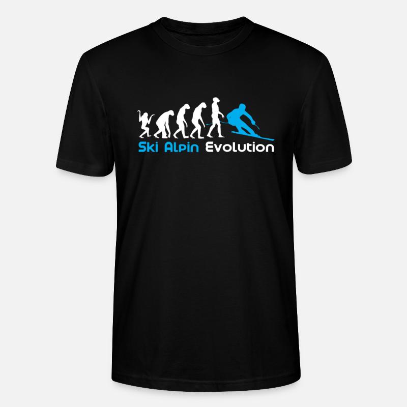 Ski Alpin Evolution - Stanley/Stella Unisex Bio-T-Shirt CRAFTER - Schwarz