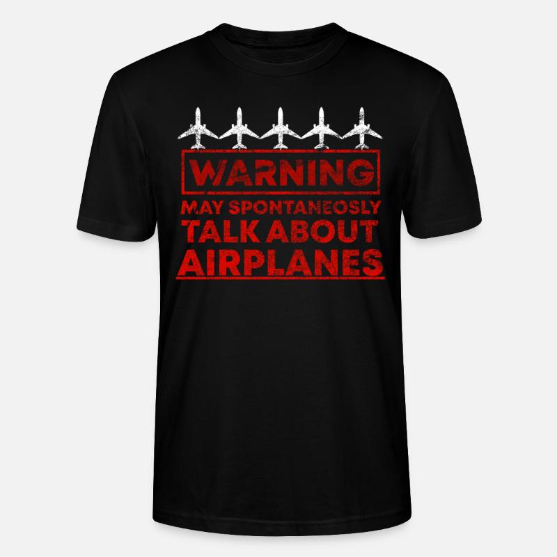 Flugzeug Pilot - Stanley/Stella Unisex Bio-T-Shirt CRAFTER - Schwarz