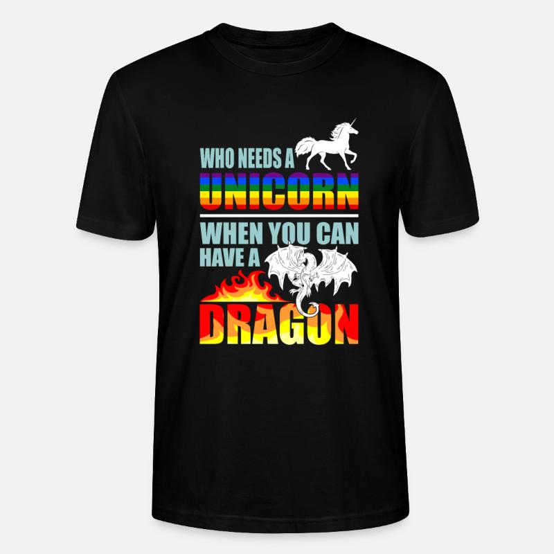 Drache - Stanley/Stella Unisex Bio-T-Shirt CRAFTER - Schwarz