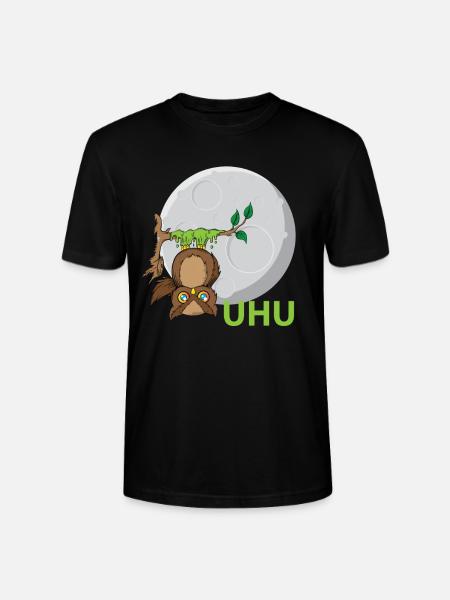 Uhu Eule Vogel Kleber - Stanley/Stella Unisex Bio-T-Shirt CRAFTER - Schwarz