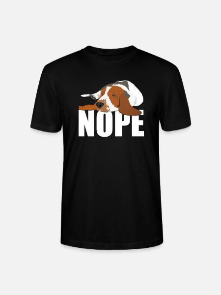Basset Hound Nope - Stanley/Stella CRAFTER Unisex Organic T-Shirt - black