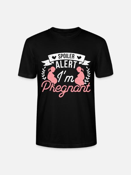I'm Pregnant - Funny Pregnancy Baby - Stanley/Stella CRAFTER Unisex Organic T-Shirt - black